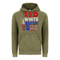 Vintage Olive red white and pew pew pew Vintage Hoodie - texasbilliewilder