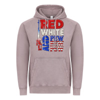 Vintage Zinc red white and pew pew pew Vintage Hoodie - texasbilliewilder