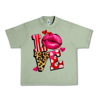 Oil Green love lips Urban Heavy Tee - FaDigitalArtStudio