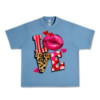 Pebble Blue love lips Urban Heavy Tee - FaDigitalArtStudio