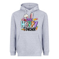 Heather Grey one hoppy teacher Heavyweight Hoodie - MaliasSmallBusiness