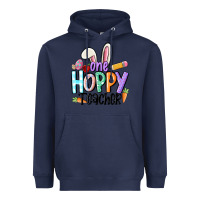 Navy one hoppy teacher Heavyweight Hoodie - MaliasSmallBusiness