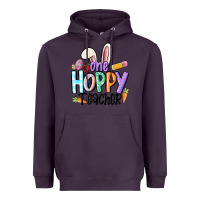 Plum one hoppy teacher Heavyweight Hoodie - MaliasSmallBusiness