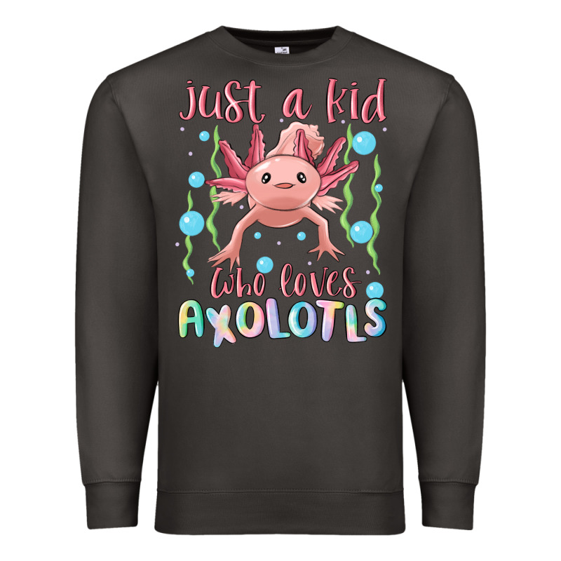 Just A Kid Who Loves Axolotls Premium Sweatshirt by MaliasSmallBusiness | Teevron