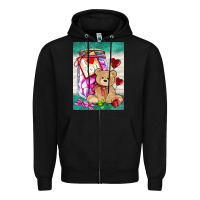 Black candy jar with bear  air Zipper Hoodie - AdoDesignShop