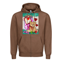 Chestnut candy jar with bear  air Zipper Hoodie - AdoDesignShop