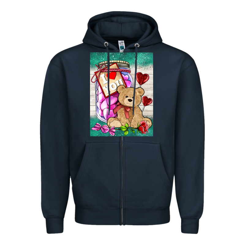 Candy Jar With Bear  Air Zipper Hoodie by AdoDesignShop | Teevron