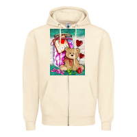 Sandshell candy jar with bear  air Zipper Hoodie - AdoDesignShop