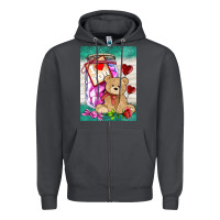 Smoke candy jar with bear  air Zipper Hoodie - AdoDesignShop
