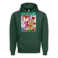 Sports Green candy jar with bear  air Zipper Hoodie - AdoDesignShop