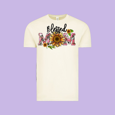 Blessed Mom Vintage Tee Designed By Barkaloodesign