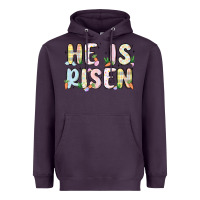 Plum he is risen Heavyweight Hoodie - MaliasSmallBusiness