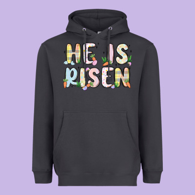 He Is Risen Heavyweight Hoodie Designed By Maliassmallbusiness