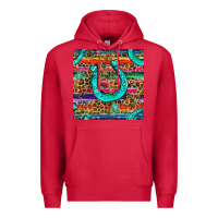 Cardinal Western Horseshoe And Arrow With Leopard And Serape Seamless Pattern Premium Hoodie - BundleAndBundleShop