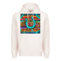 Pale Pink Western Horseshoe And Arrow With Leopard And Serape Seamless Pattern Premium Hoodie - BundleAndBundleShop