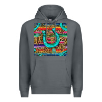 Rock Western Horseshoe And Arrow With Leopard And Serape Seamless Pattern Premium Hoodie - BundleAndBundleShop