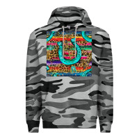 Slate Camo Western Horseshoe And Arrow With Leopard And Serape Seamless Pattern Premium Hoodie - BundleAndBundleShop