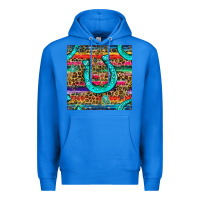 True Royal Western Horseshoe And Arrow With Leopard And Serape Seamless Pattern Premium Hoodie - BundleAndBundleShop
