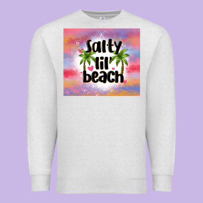 Salty Lil' Beach Premium Sweatshirt Designed By Maliassmallbusiness