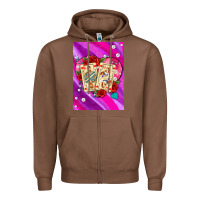Chestnut playing cards with pearls and glitter air Zipper Hoodie - AdoDesignShop