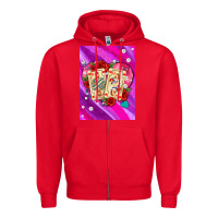 Red playing cards with pearls and glitter air Zipper Hoodie - AdoDesignShop