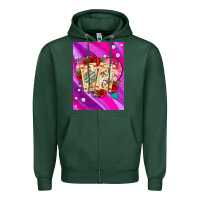 Sports Green playing cards with pearls and glitter air Zipper Hoodie - AdoDesignShop