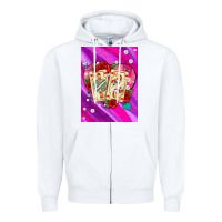 White playing cards with pearls and glitter air Zipper Hoodie - AdoDesignShop