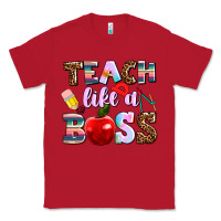Red teach like a boss Classic Tee - AdoDesignShop