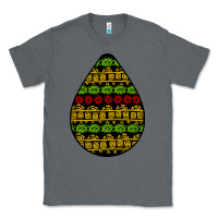 Charcoal Heather african masks teardrop Classic Tee - BundleAndBundleShop