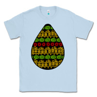 Dusty Blue african masks teardrop Classic Tee - BundleAndBundleShop
