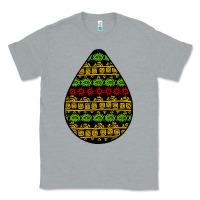 Heather Grey african masks teardrop Classic Tee - BundleAndBundleShop