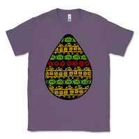 Lavender african masks teardrop Classic Tee - BundleAndBundleShop