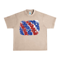 French Oak Patriotic tie dye background Urban Heavy Tee - CowGirlArtShop