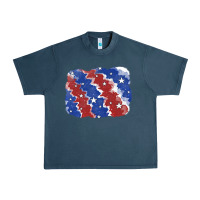 Midnight Navy Patriotic tie dye background Urban Heavy Tee - CowGirlArtShop