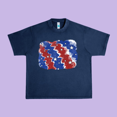 Patriotic Tie Dye Background Urban Heavy Tee Designed By Cowgirlartshop