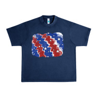 Navy Patriotic tie dye background Urban Heavy Tee - CowGirlArtShop