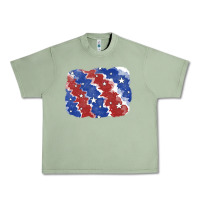 Oil Green Patriotic tie dye background Urban Heavy Tee - CowGirlArtShop