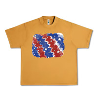Peanut Butter Patriotic tie dye background Urban Heavy Tee - CowGirlArtShop