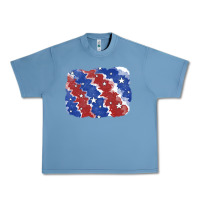 Pebble Blue Patriotic tie dye background Urban Heavy Tee - CowGirlArtShop