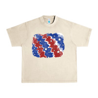 Sandshell Patriotic tie dye background Urban Heavy Tee - CowGirlArtShop