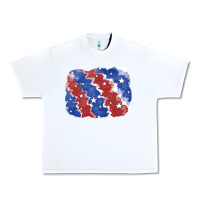 White Patriotic tie dye background Urban Heavy Tee - CowGirlArtShop