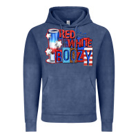 Vintage Denim red white boozy billie wilder Vintage Hoodie - texasbilliewilder