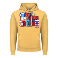Vintage Mustard red white boozy billie wilder Vintage Hoodie - texasbilliewilder