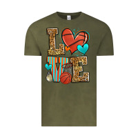 Vintage Olive love basketball Vintage Tee - Zillion Design Studio