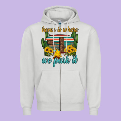 Home Is Where We Park It Zipper Hoodie Designed By Artiststas