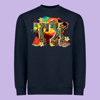 Summer Tx Heavyweight Sweatshirt Designed By Texasbilliewilder
