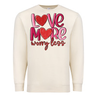 Sandshell love more worry less Premium Sweatshirt - MaliasSmallBusiness