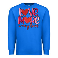True Royal love more worry less Premium Sweatshirt - MaliasSmallBusiness