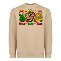 Mushroom peace love tacos Heavyweight Sweatshirt - Zillion Design Studio