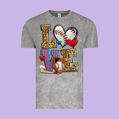 Love Baseball Vintage Tee Designed By Zillion Design Studio